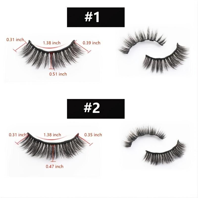 3 Pairs Magnetic 3D Mink Eyelashes Set Natural False Lashes