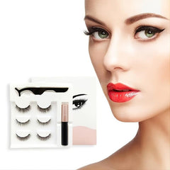 3 Pairs Magnetic 3D Mink Eyelashes Set Natural False Lashes
