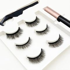 3 Pairs Magnetic 3D Mink Eyelashes Set Natural False Lashes