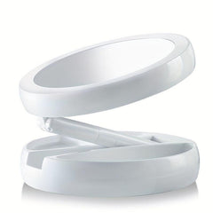 Adjustable Double Sided Lighted Makeup Mirror - Perfect for Travel and Home