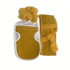 3pc Soft Bath Brush and Exfoliating Skin Towel Set for Home and Hotel Use