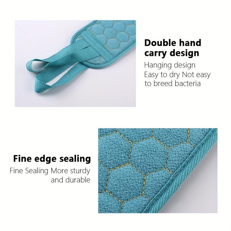 3pc Soft Bath Brush and Exfoliating Skin Towel Set for Home and Hotel Use