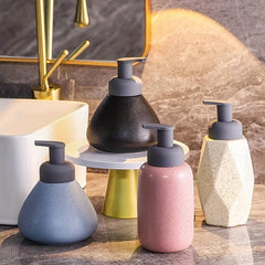 Geometric Ceramic Foaming Soap Dispensers Easy Pump Bottle