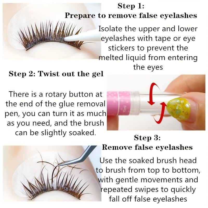 10ml Eyelash Extensions Glue Remover Brush - Easy & Effective Lash Glue Removal