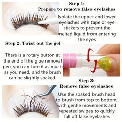 10ml Eyelash Extensions Glue Remover Brush - Easy & Effective Lash Glue Removal