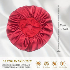 Satin Hair Bonnet for Sleeping, Shower Cap Wide Band Women Elastic