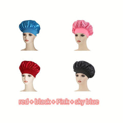 Satin Hair Bonnet for Sleeping, Shower Cap Wide Band Women Elastic