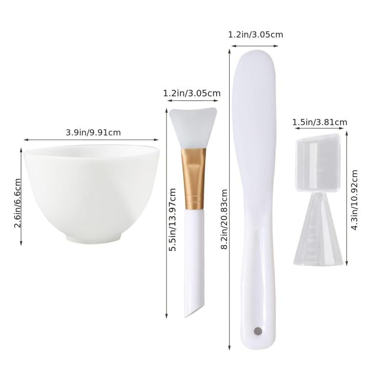 Silicone Face Mask Mixing Bowl Set with Facial Care Mask Make Up Mixing Tool Kit