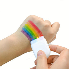 6 Colors Rainbow Face Paint Stick Long Lasting Skin Friendly Body Tattoo Pen