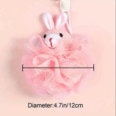 Animal Shape Shower Bath Mesh Sponge Puff Ball Toy