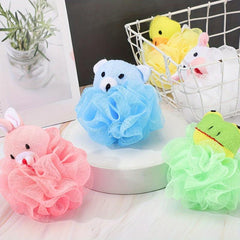 Animal Shape Shower Bath Mesh Sponge Puff Ball Toy