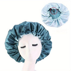 Double Layer Shower Cap Reusable Bath Caps Women Long Hair Shower Hat