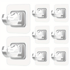 10pcs Adhesive Curtain Rod Brackets No Drilling Hooks for Bathroom Kitchen