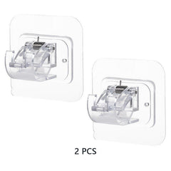 10pcs Adhesive Curtain Rod Brackets No Drilling Hooks for Bathroom Kitchen