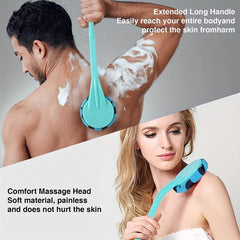 Long Handle Bath Brush Exfoliating Back Massage Shower Foam Sponge Scrubber