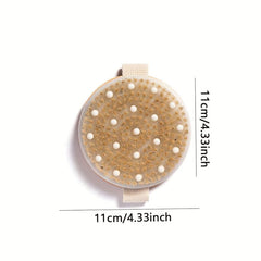 Wooden Bath Brush Hand Holding Body Brush Soft Bead Bath Cleaning Brush