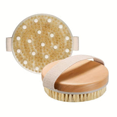 Wooden Bath Brush Hand Holding Body Brush Soft Bead Bath Cleaning Brush
