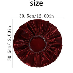 4pcs Satin Waterproof Shower Cap for Long Hair Men & Women