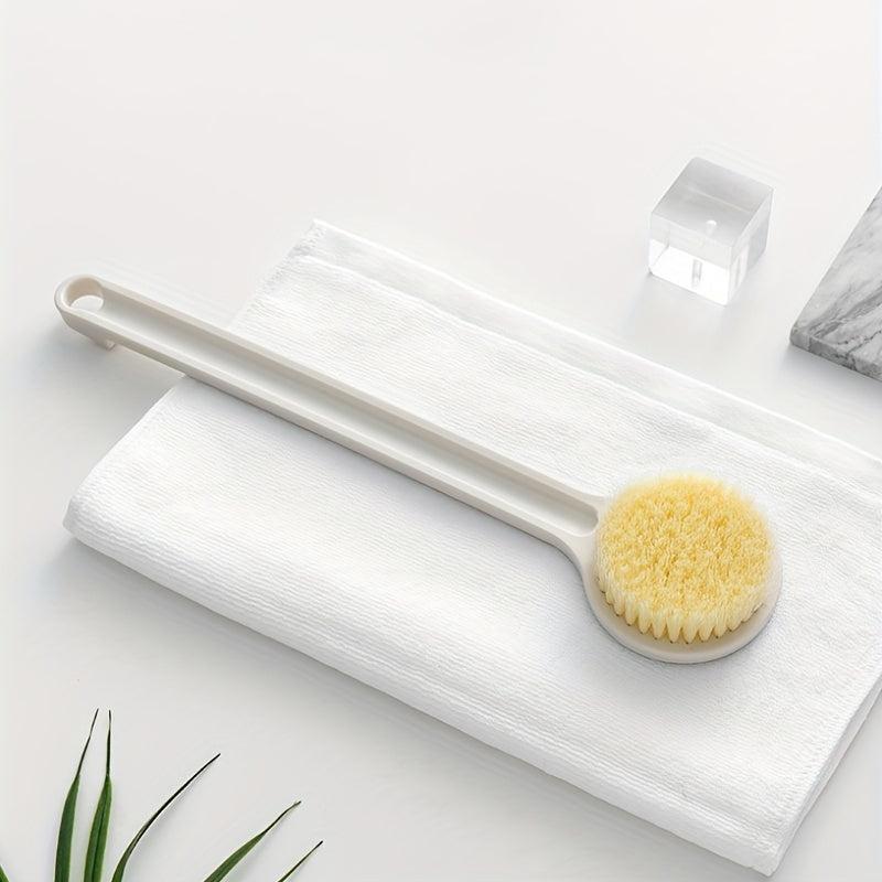 Soft Flower Ball Body Brush with Long Handle for Relaxing Back Rubs