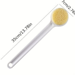 Soft Flower Ball Body Brush with Long Handle for Relaxing Back Rubs