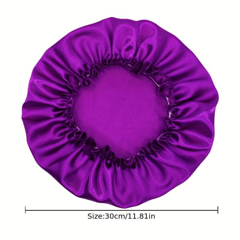 7PCS Single Layer Shower Caps Elastic Band Bath Hair Hat for Women Ladies