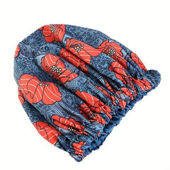 African Print Satin Lined Turban Cap for Men and Women