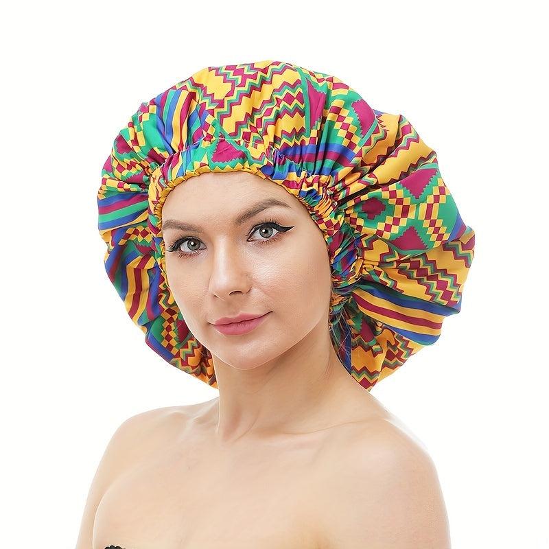 African Print Satin Lined Turban Cap for Men and Women