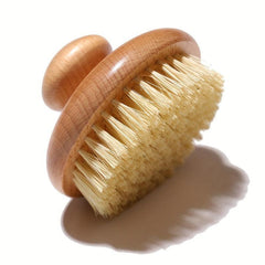Wooden Body Brush Sisal Bristles Massage Scrubber