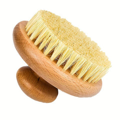 Wooden Body Brush Sisal Bristles Massage Scrubber