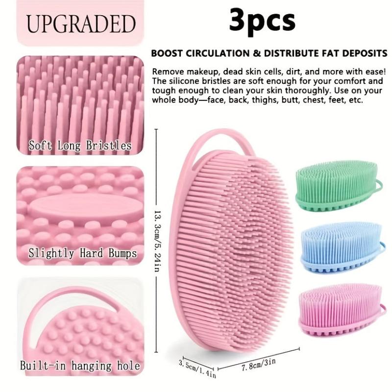 Silicone Body Scrubber Shower Bath Brushes for All Skin Types
