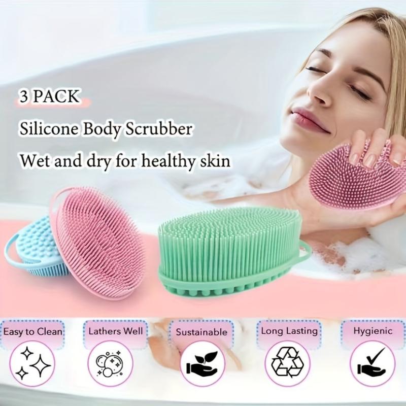 Silicone Body Scrubber Shower Bath Brushes for All Skin Types