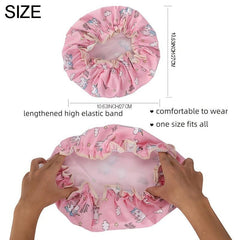 Waterproof Cartoon Pattern Shower Cap for Women