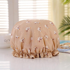 Waterproof Cartoon Pattern Shower Cap for Women