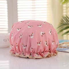 Waterproof Cartoon Pattern Shower Cap for Women