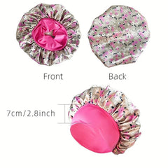 Waterproof Satin Bonnet Night Sleeping Cap Elastic Band for Women