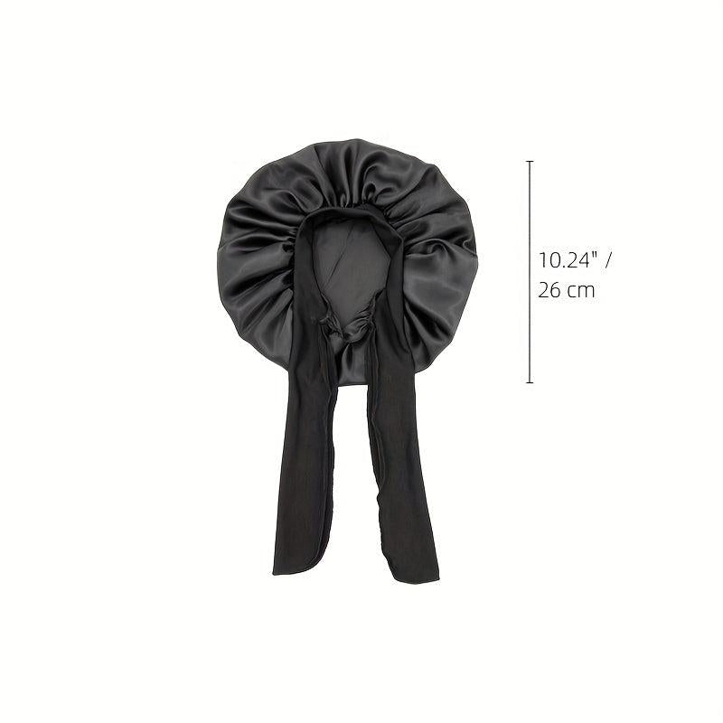Girls Satin Bonnet with Tie Band for Curly Hair