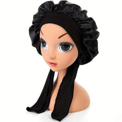 Girls Satin Bonnet with Tie Band for Curly Hair