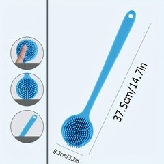 Long Handle Back Scrubber Silicone Body Brush Shower Scrubber