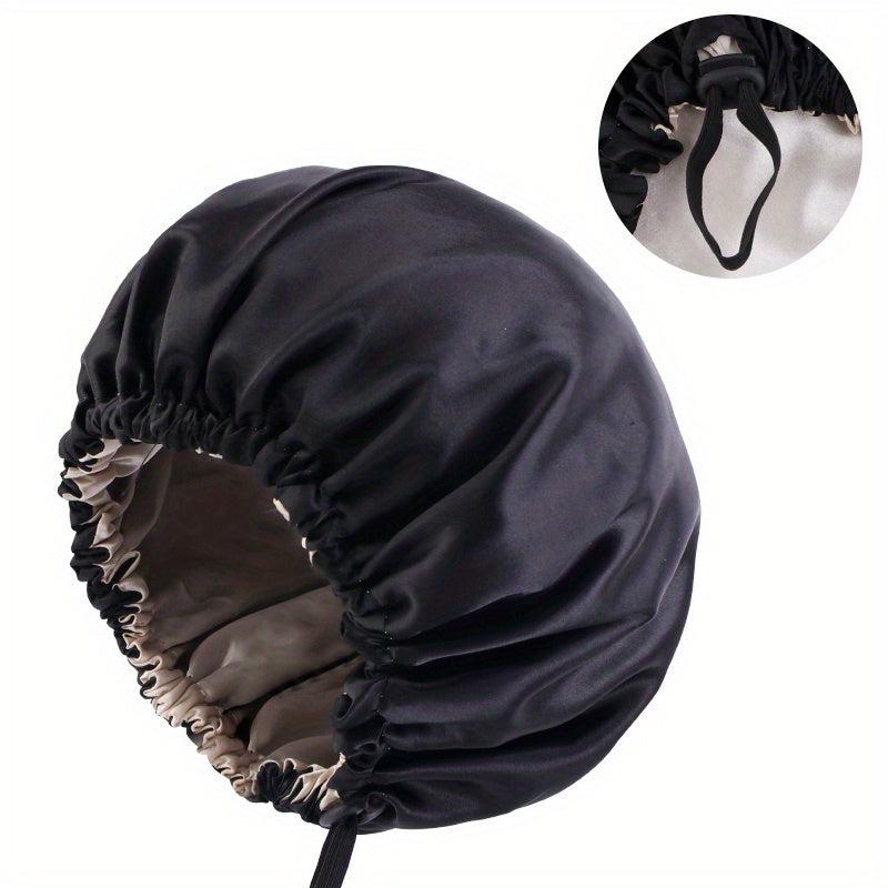 Adjustable Double Layer Shower Cap for Hair Protection