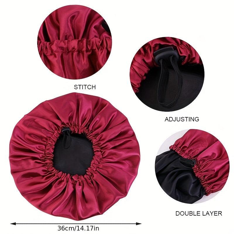 Adjustable Double Layer Shower Cap for Hair Protection