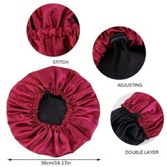 Adjustable Double Layer Shower Cap for Hair Protection