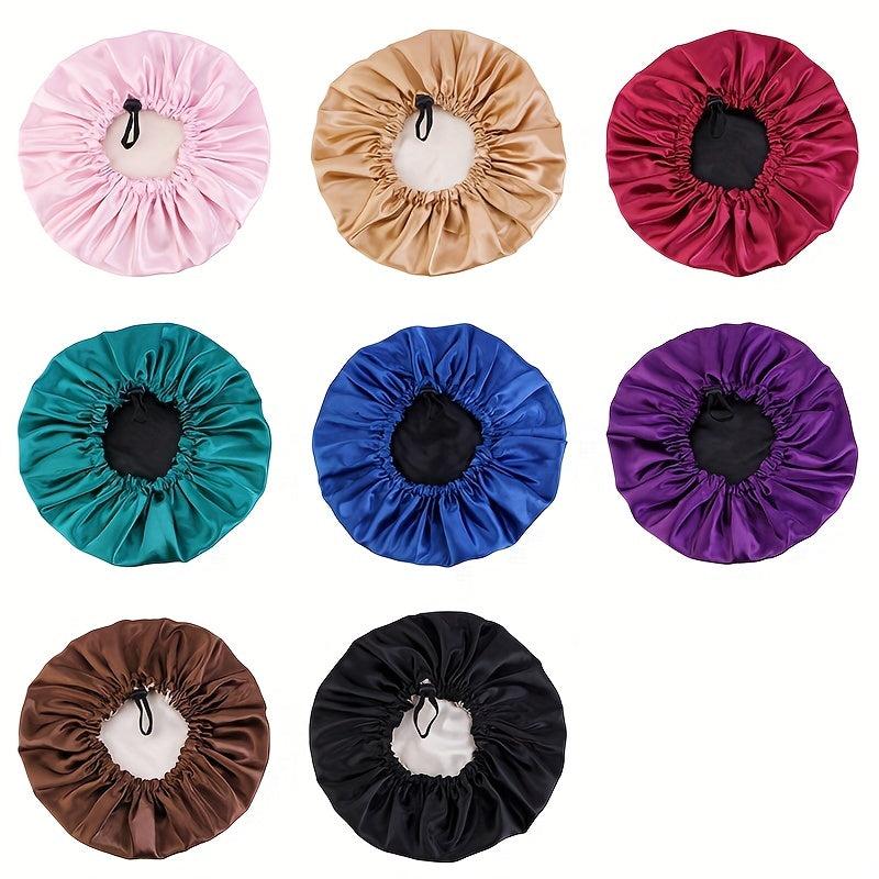 Adjustable Double Layer Shower Cap for Hair Protection