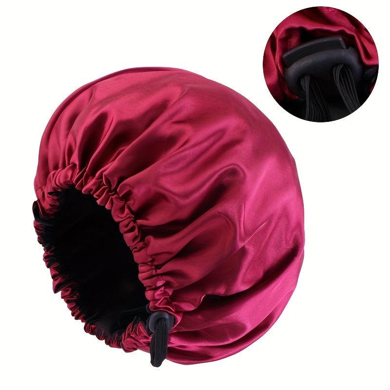 Adjustable Double Layer Shower Cap for Hair Protection