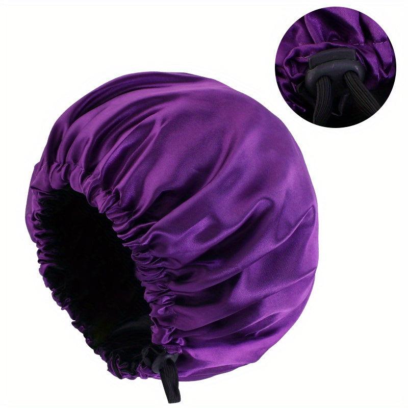 Adjustable Double Layer Shower Cap for Hair Protection