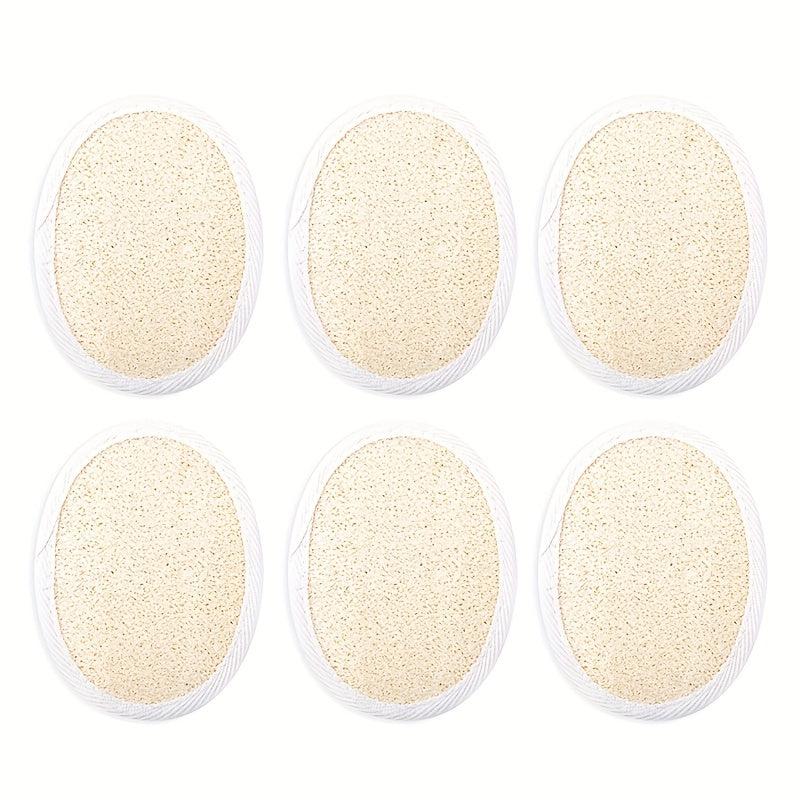 6pcs Natural Exfoliating Loofah Pads - Body Scrubber Handheld Luffa Sponges