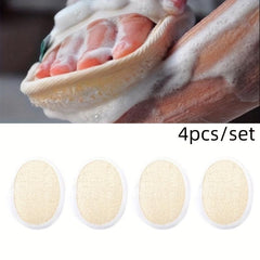 6pcs Natural Exfoliating Loofah Pads - Body Scrubber Handheld Luffa Sponges