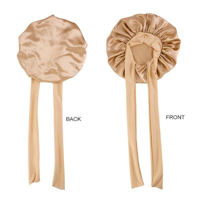 Soft Satin Sleep Cap for Women with Elastic Band Ideal for Curly Hair
