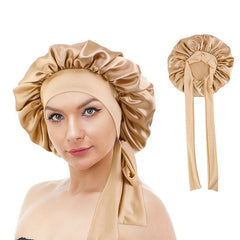 Soft Satin Sleep Cap for Women with Elastic Band Ideal for Curly Hair