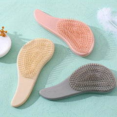 Anti Static Hair Comb Brush Marbled Handle Detangling Comb Shower Hairbrush