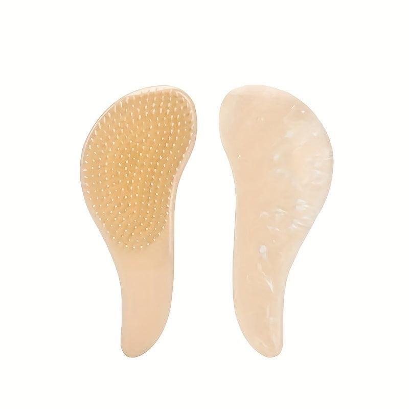Anti Static Hair Comb Brush Marbled Handle Detangling Comb Shower Hairbrush